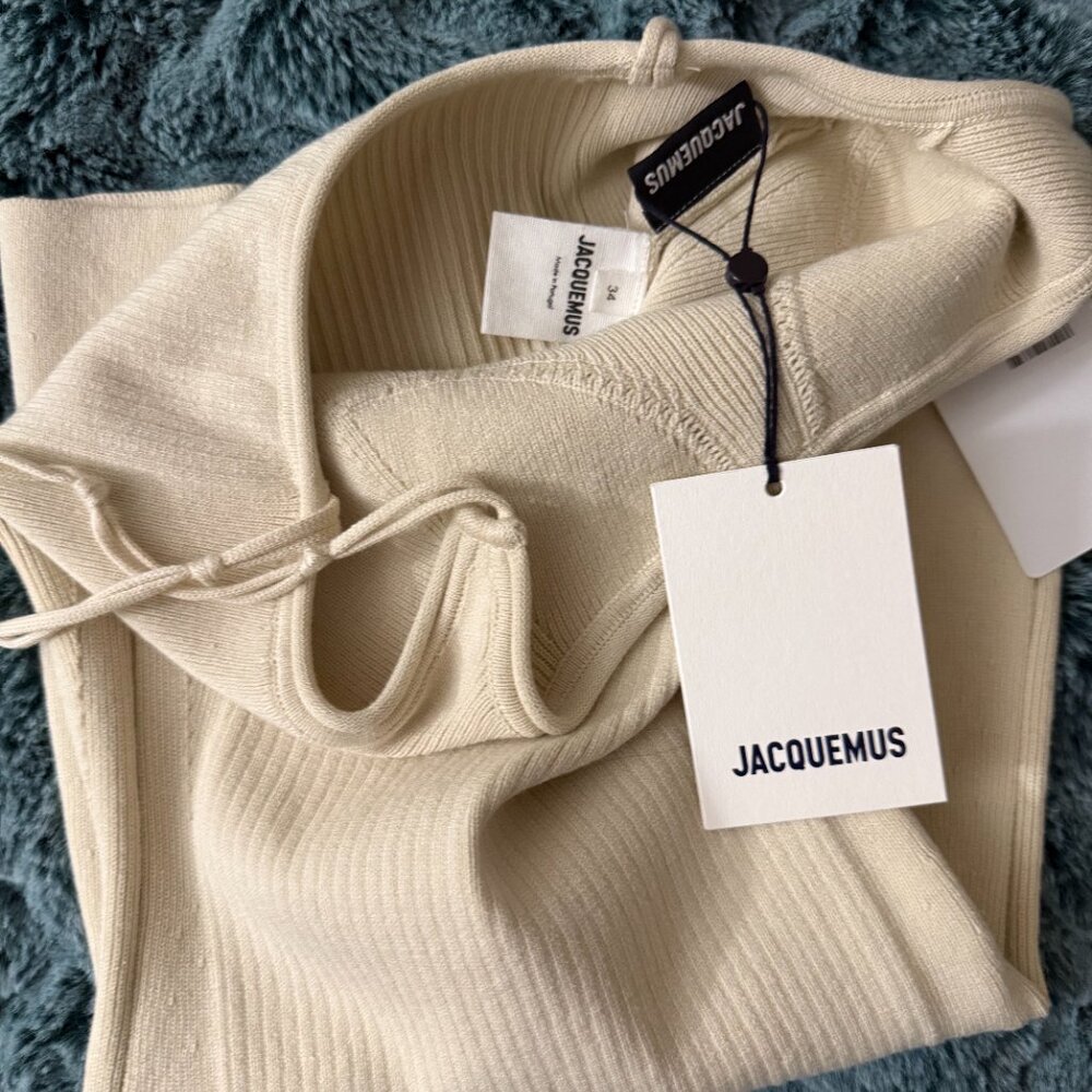 JACQUEMUS Le body short ribbed-knit playsuit - Picture 4 of 8